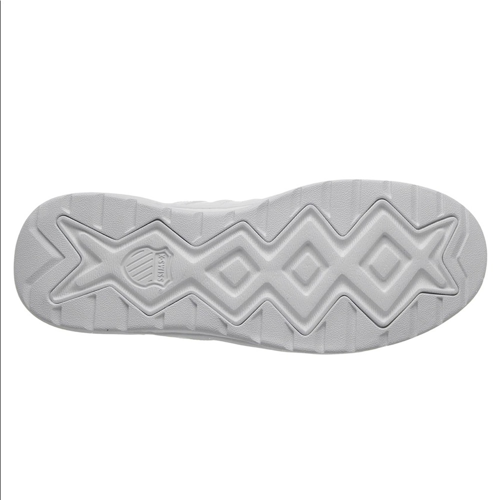 K-Swiss white leather stripe Berlo II sneaker shoe - Picture 6 of 9